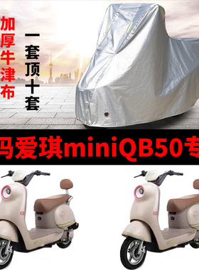 适用爱玛爱琪miniQB50电瓶车防晒车衣防尘防风车罩四季遮阳遮雨罩