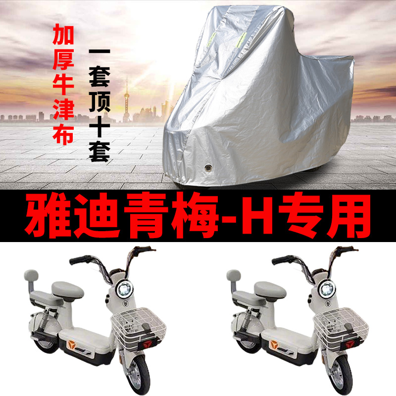适用雅迪青梅-H电动车车衣防晒防雨水加厚遮阳防霜雪防风尘车罩套
