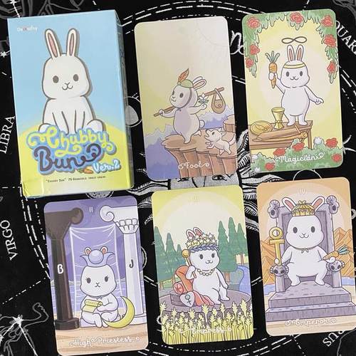 泰国可爱胖乎乎兔子罗牌塔卡牌