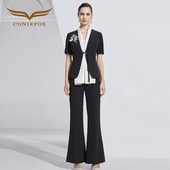 新中式 套装 禅意套装 长裤 气质穿搭一整显瘦套阔腿裤 创意狐2025新品