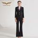 商务职场主持人蓝色英伦风2025西装 创意狐时尚 高端礼服正装 两件套
