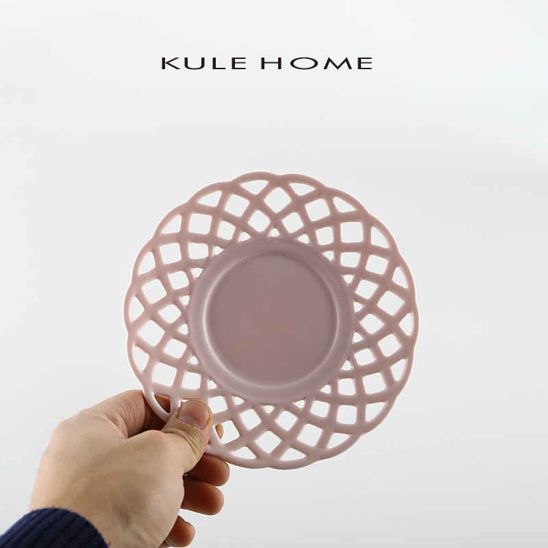 KULE HOME 陶瓷茶点盘果盘迷你小点心零食碗家用日式水果坚果碟子