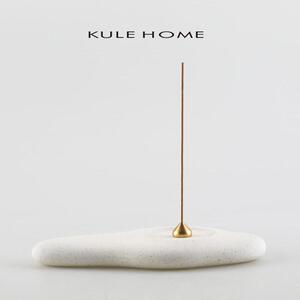 KULE HOME 创意小云台线香插陶瓷香托香炉家用卧室室内熏香香薰插