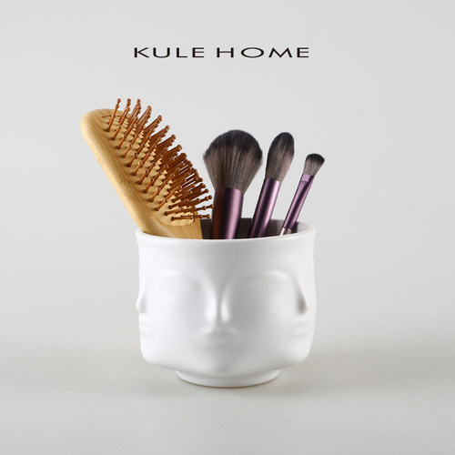 KULEHOME桌面垃圾桶陶瓷