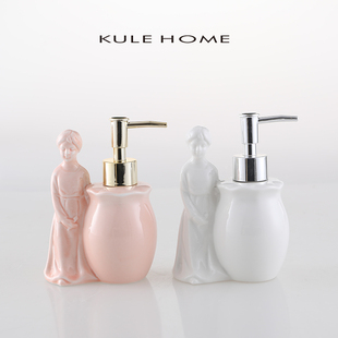 HOME陶瓷欧式 KULE 宫廷风乳液瓶酒店会所洗发水沐浴洗手液瓶按压