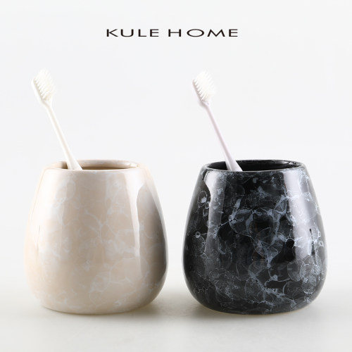 KULEHOME陶瓷简约漱口杯