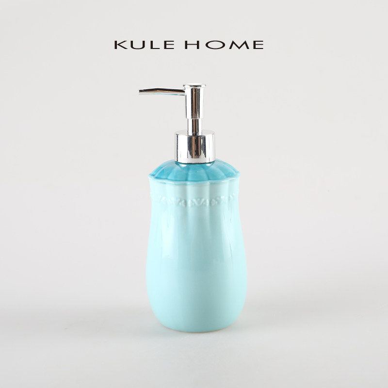 KULE HOME 欧式洗手液瓶子乳液酒店会所洗发水沐浴露按压分装空瓶