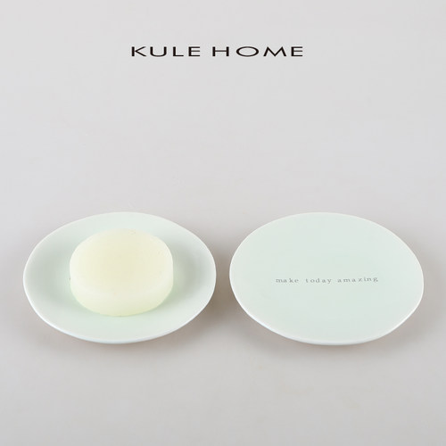 KULEHOME轻奢陶瓷香皂碟