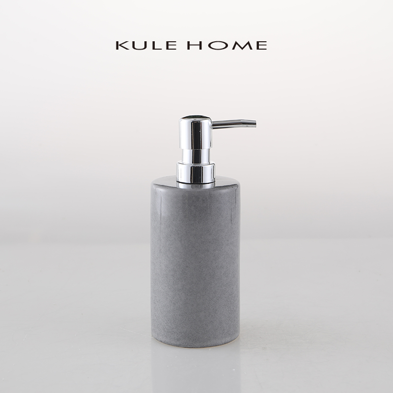 KULE HOME 陶瓷皂液器酒店分装按压空瓶卫生间乳液瓶浴室洗手液瓶