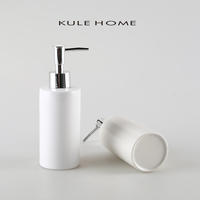 KULE HOME Simple Ceramic lotion bottle, hand sanitizer press bottle, body wash, shampoo and conditioner portioned bottle thumbnail 4