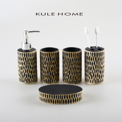 KULEHOME陶瓷复古卫浴用品套装