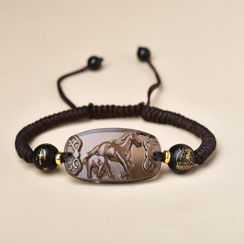 2026年本命年转运珠马羊赴吉瑞六合红绳手链属蛇虎猴猪龙兔吉祥物