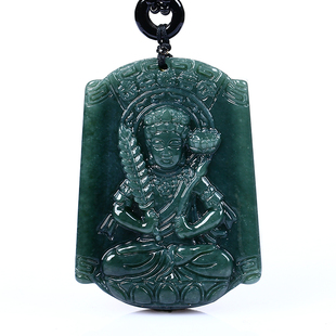 属牛属虎本命佛虚空藏菩萨和田青玉吊坠守护神曼唯肖牛虎佛谛坠