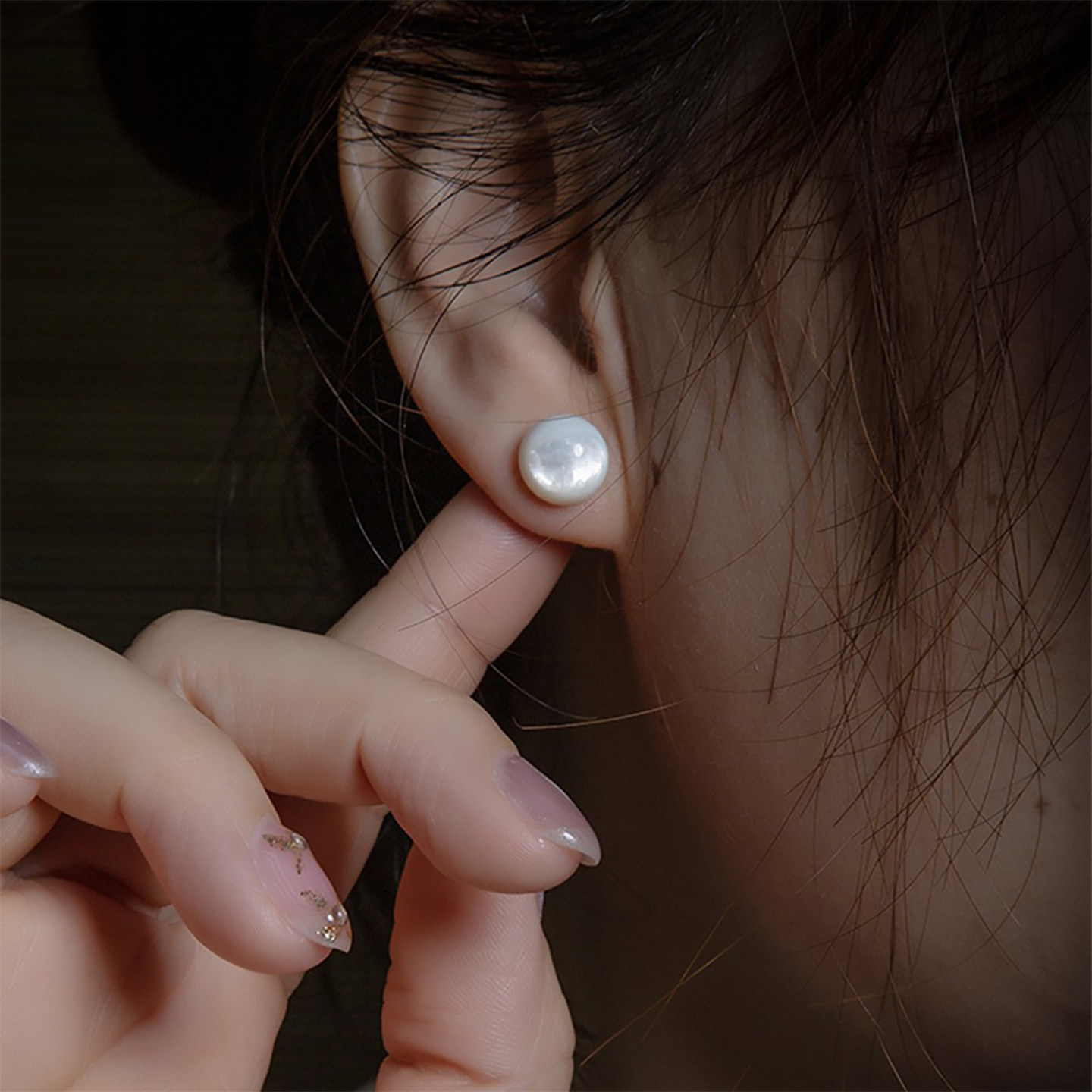 天然白贝母耳钉S925银镀金耳饰小众设计韩式小巧简约高级感女耳环,饰品/流行首饰/时尚饰品新,耳钉,淘宝优惠券,粉丝福利购,淘宝优惠卷