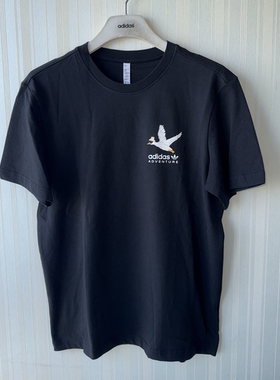 潮包背 现货 Adidas 三叶草男款运动休闲短袖T恤 HZ1147 HZ1148
