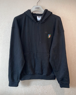 潮包背 现货 Adidas 三叶草Melting sadness连帽套头卫衣 HB6864