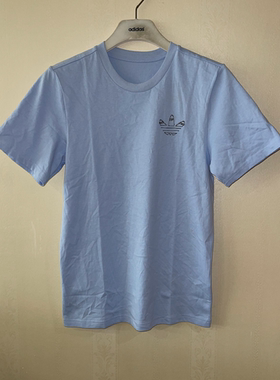 潮包背 现货 Adidas 三叶草男女运动休闲短袖T恤 HS3014 IJ0981