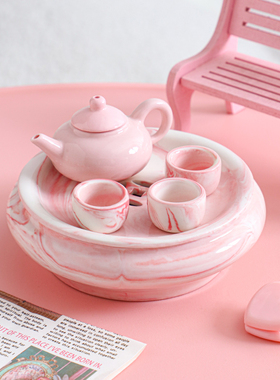 迷你茶具儿童茶艺茶具套装可喝水小孩泡茶功夫茶迷你茶壶茶杯陶瓷