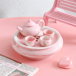 迷你茶具儿童茶艺茶具套装可喝水小孩泡茶功夫茶迷你茶壶茶杯陶瓷
