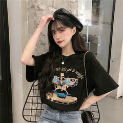 實拍 春夏季新款黑色網紅打底衫女內搭韓版寬鬆顯瘦上衣