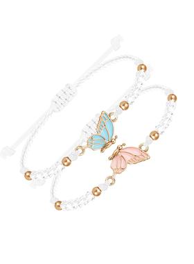 高颜值好闺蜜磁吸蝴蝶手链二三四人信物一对手饰女童姐妹手串手绳