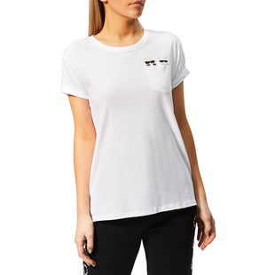 Karl T恤女休闲风棉质上衣 Lagerfeld卡尔拉格斐老佛爷印花短袖