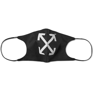 OFF WHITE黑色字母印花口罩成人防晒透气面罩防护面具