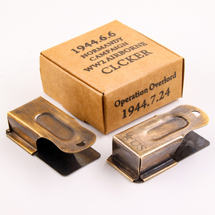 美军伞兵信号哨蛐蛐哨edc按压玩具手指间解压神器定制logo金属铜