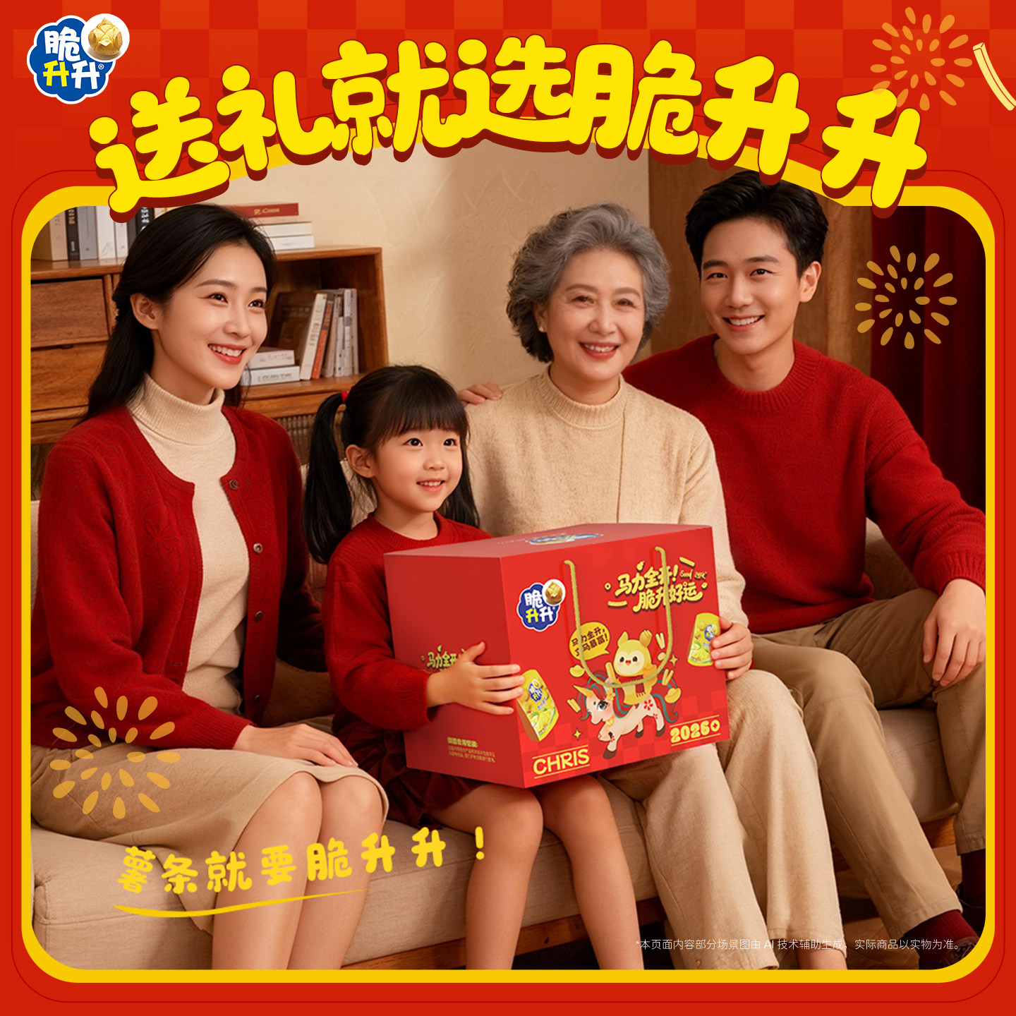 【k姐年货节】脆升升新年礼盒香脆薯条薯片薯角零食年货