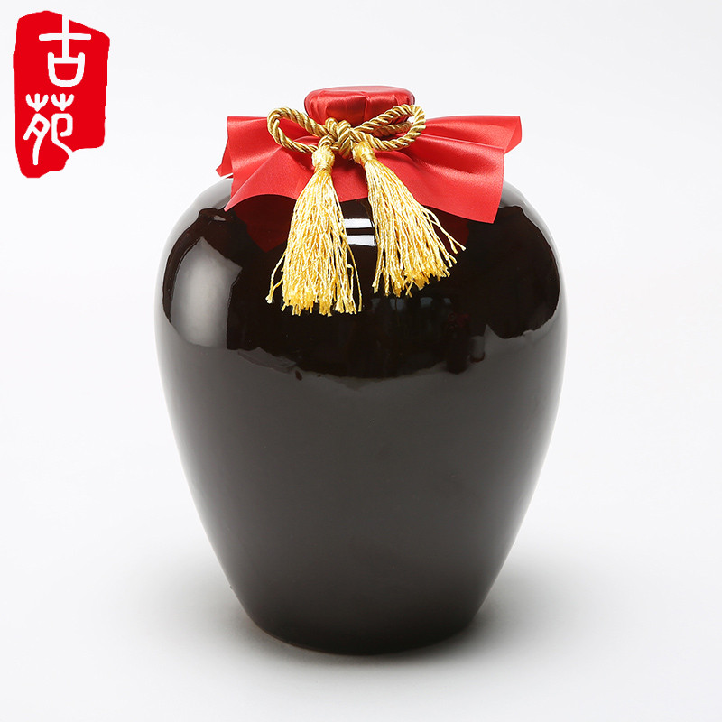 陶瓷宜兴酒具仿古家用酒壶泡空酒瓶古典白酒酿酒罐1235斤装酒坛