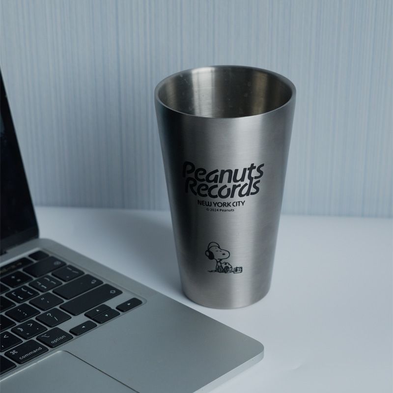 官方正品Snoopy史努比 卡通日式水杯啤酒杯保冷冰饮杯304随手杯子