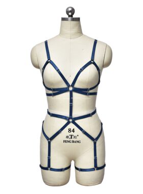 绳带捆绑连体衣狂野钢管舞服装