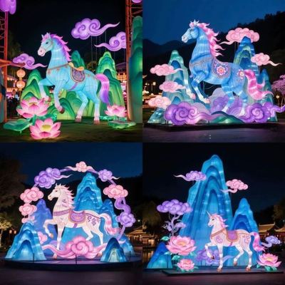 户外大型花灯防水鱼花灯节日彩灯