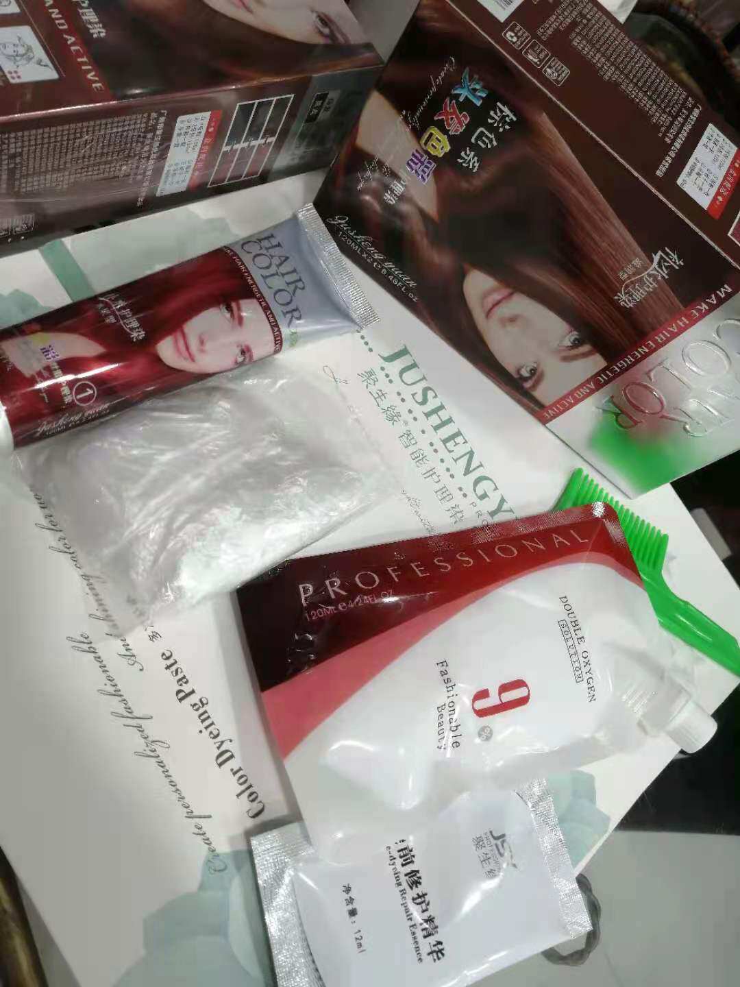 促销包邮120ml*2聚生源聚生缘蜡染发膏水果染色彩护理黑茶色遮盖