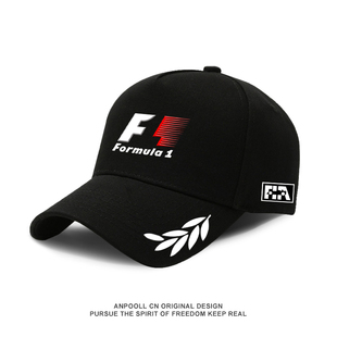 F1赛车帽子法拉红牛男女大头围鸭舌帽子同款遮阳防晒休闲周冠宇利