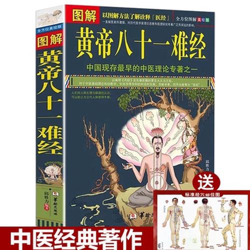 图解黄帝八十一难经译释中医基础理论入门皇帝黄帝内经医经含经络脏腑疾病腧穴针灸诊断自学扁鹊华佗灵枢素问伤寒论金匮要略百日通