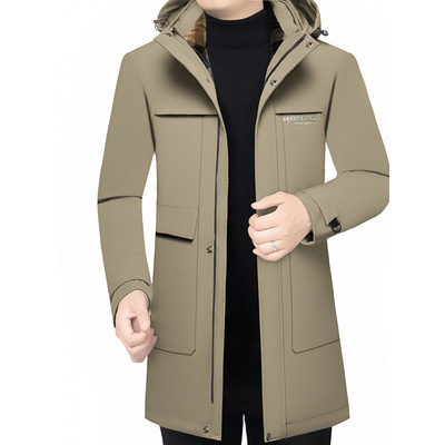 绅骑正品冬季新款加绒加厚棉服男士商务休闲连帽保暖棉衣B77025