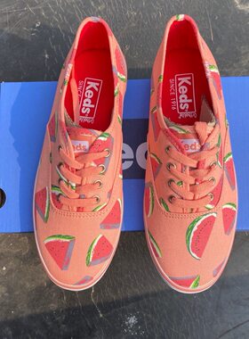 keds西瓜帆布女鞋，特别瘦，外贸夏季