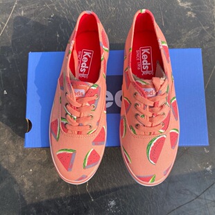 keds西瓜帆布女鞋，特别瘦，外贸夏季