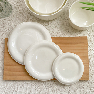 瓷盖子 456寸微波炉加热专用陶瓷蒸碗单个圆形保鲜盖骨瓷碗盖后海