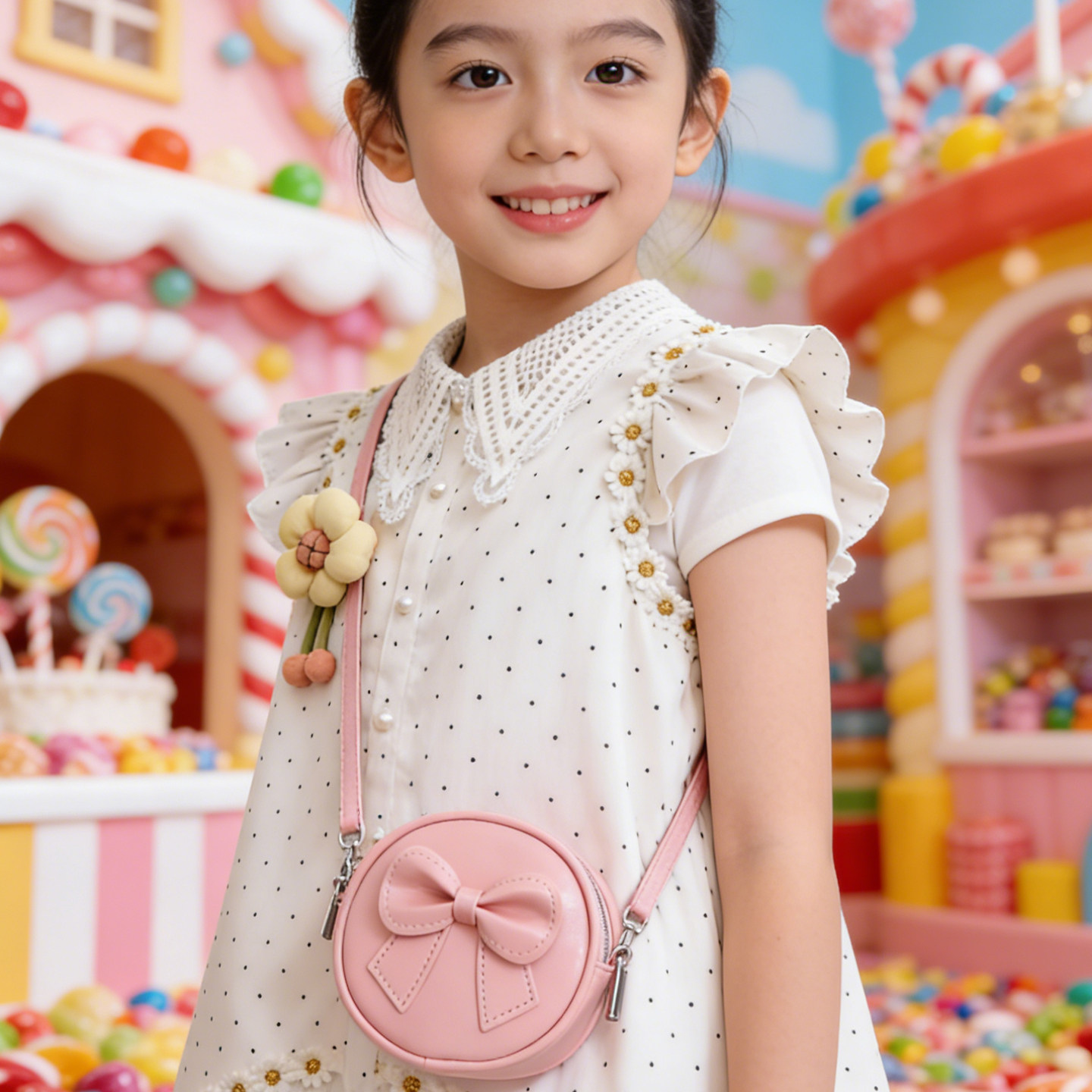 2026新款儿童斜挎包潮迷你蝴蝶结单肩包可爱小女孩洋气公主女童包