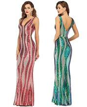 2023 Sexy Long Party Prom Dress Sequins Evening Dresses Gown