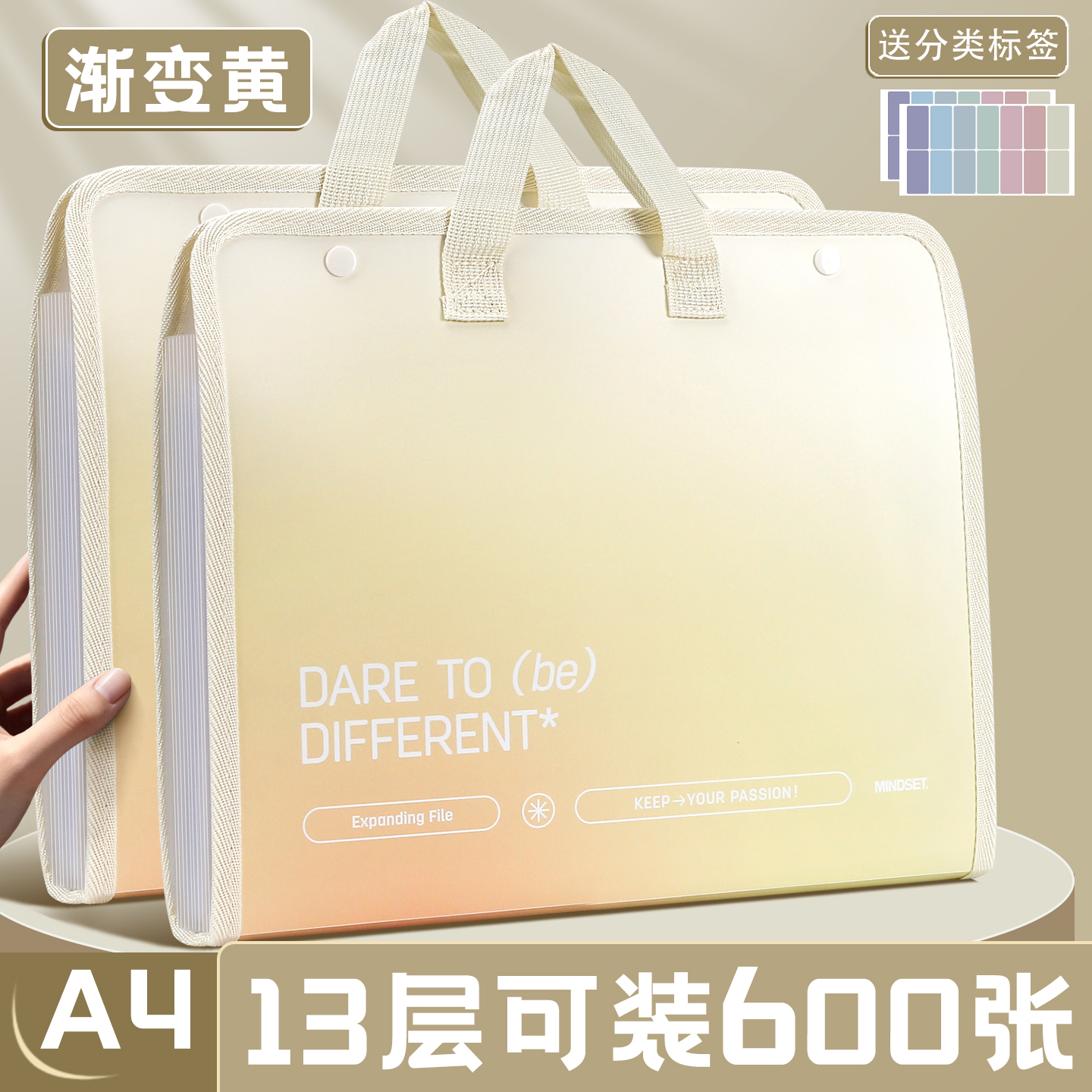 得力PP文件夹高颜值大容量多层