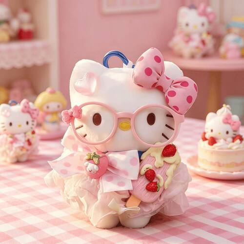 正版helloKitty樱桃莓莓包包挂件情三丽鸥玩偶送人生日礼物女