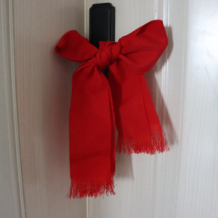 红布条乔迁新居门把手挂件盆栽装饰布搬家入宅仪式用品布置红彩带