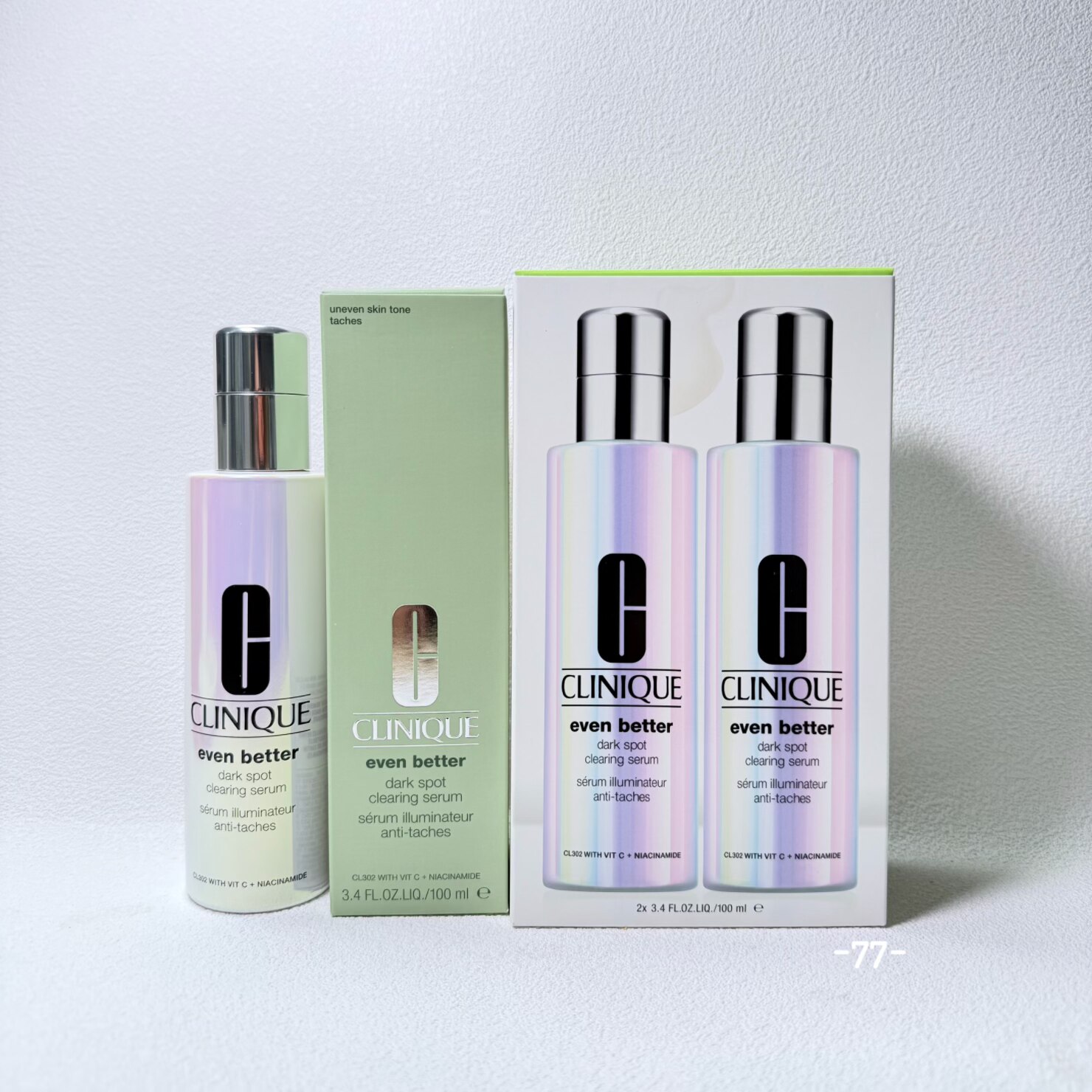 Great price! Upgraded Clinique 302 Photon Laser Bottle Whitening Essence 100ml, medium sample 10ml, even-purifying spot-fading in stock