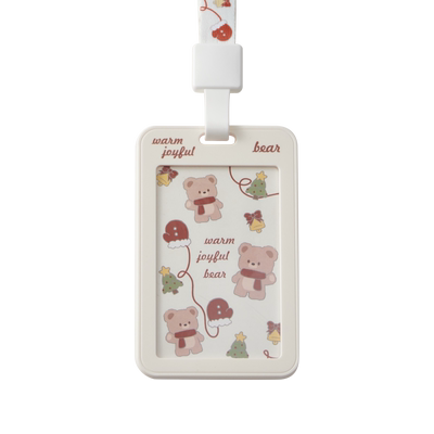 优和平铺动物门禁卡套校园牌学生带挂绳校园员工公交校牌电梯卡套