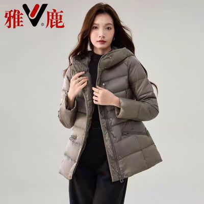羽绒服女中长款收腰轻薄秋冬外套