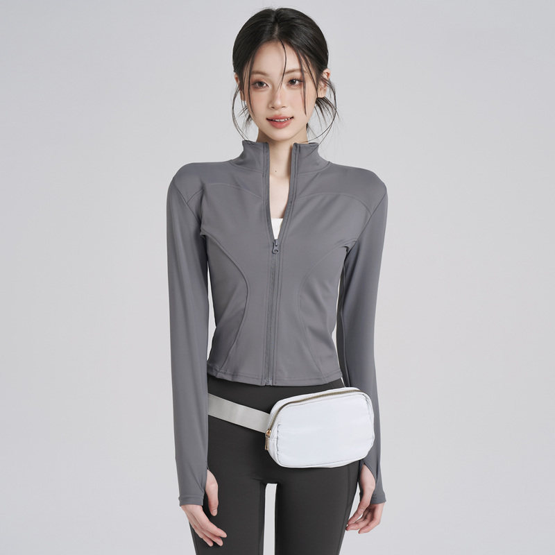 IUIU YOGO秋冬瑜伽衣保暖加绒女修身运动外套短款显瘦长袖健身服