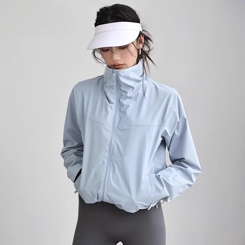 IUIU YOGO宽松瑜伽外套女防风运动上衣高级感长袖拉链健身服新